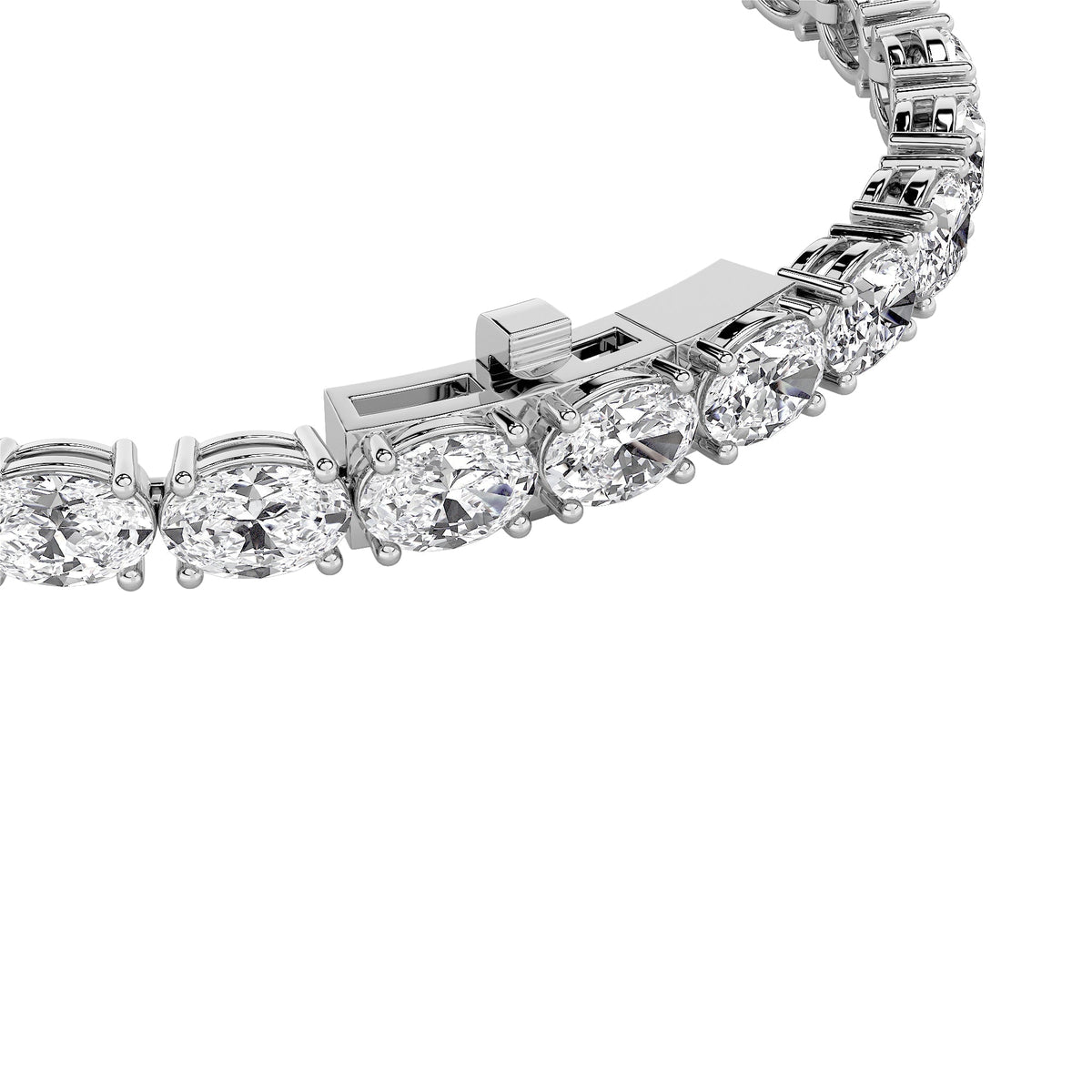 12CTW Oval Lab-Grown Diamond Bracelet 29 Stones