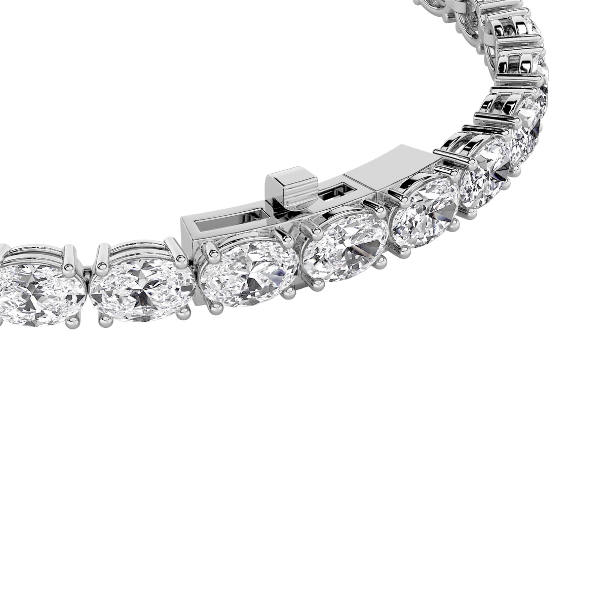 8CTW Oval Lab-Grown Diamond Prong Bracelet 35 Stones