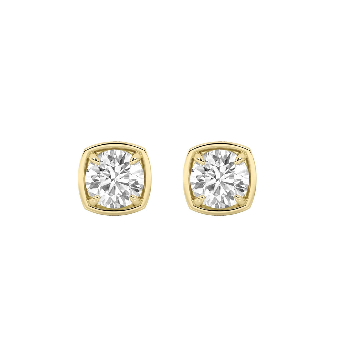2CTW Round Lab-Grown Diamond Earring 2 Stones