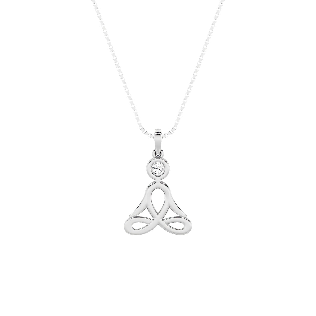 0.2CTW Round Lab-Grown Diamond Bezel Necklace 1 Stone