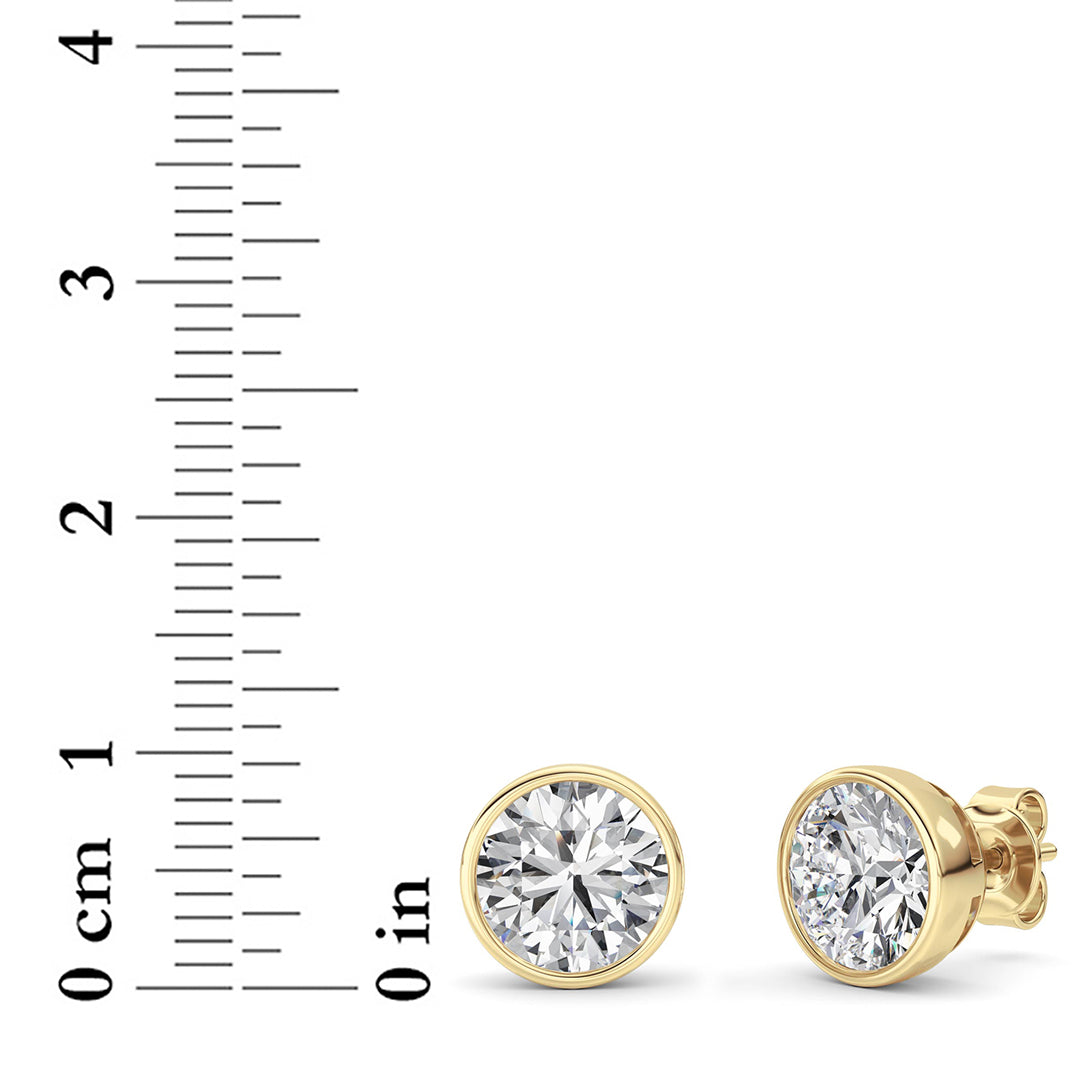 4CTW Round Lab-Grown Diamond Earring