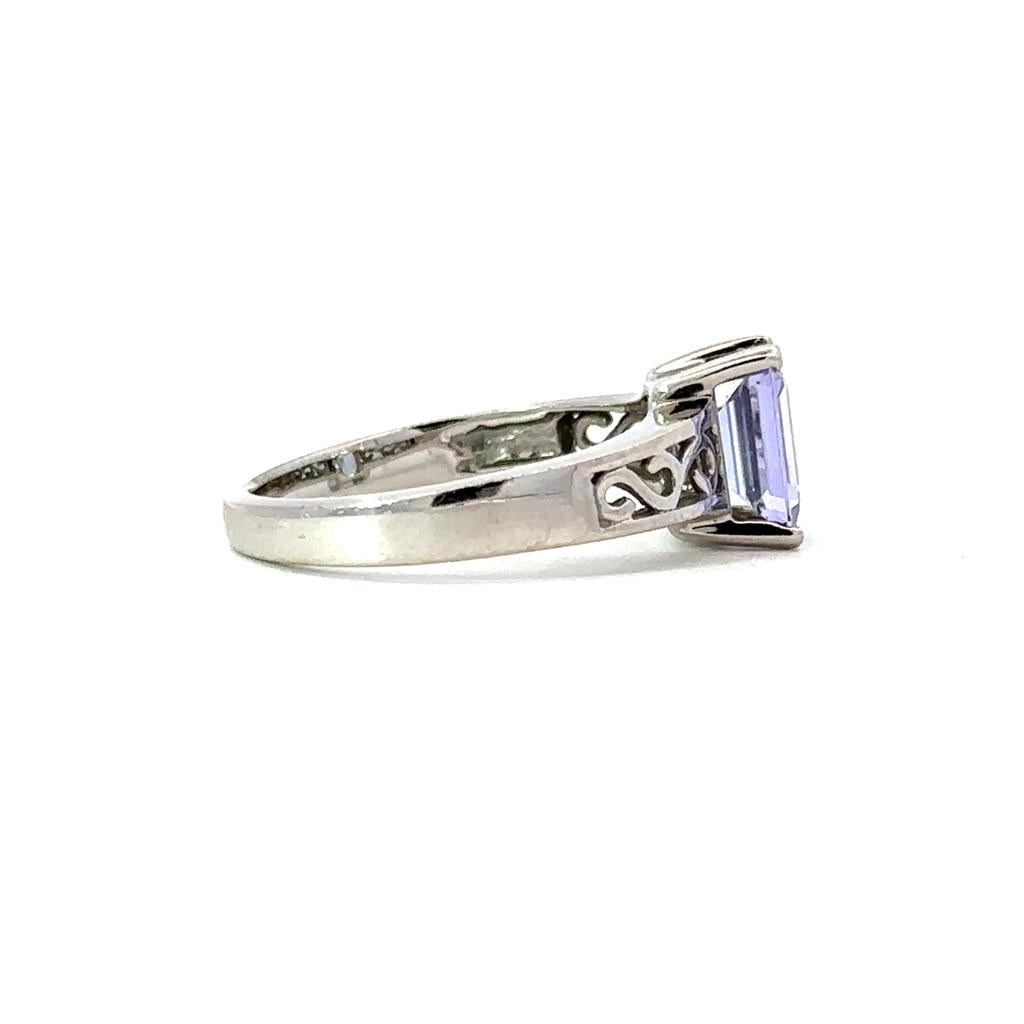 Tanzanite Ring in 14K White Gold