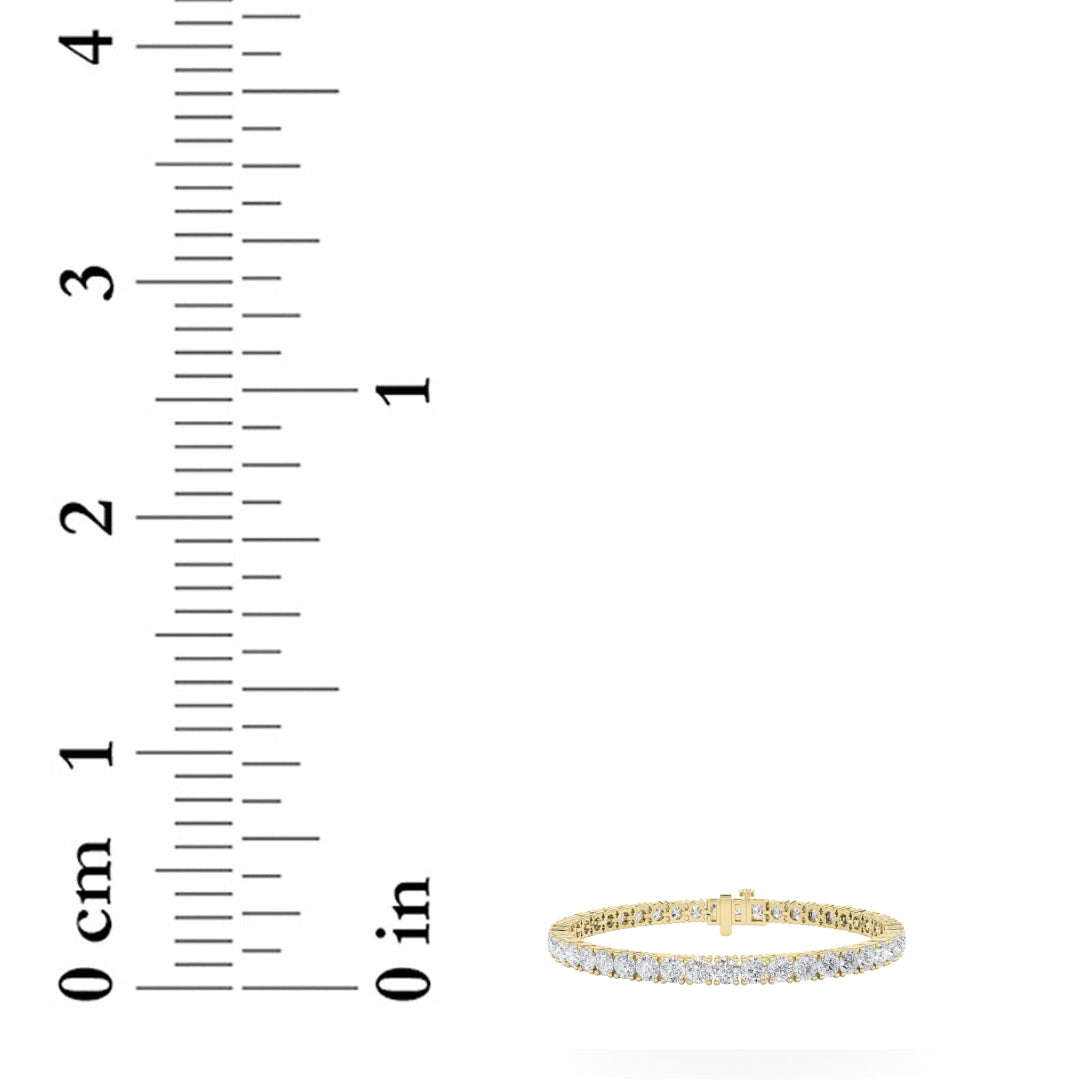 3CTW Round Lab-Grown Diamond Prong Classic Tennis Bracelet 70 Stones