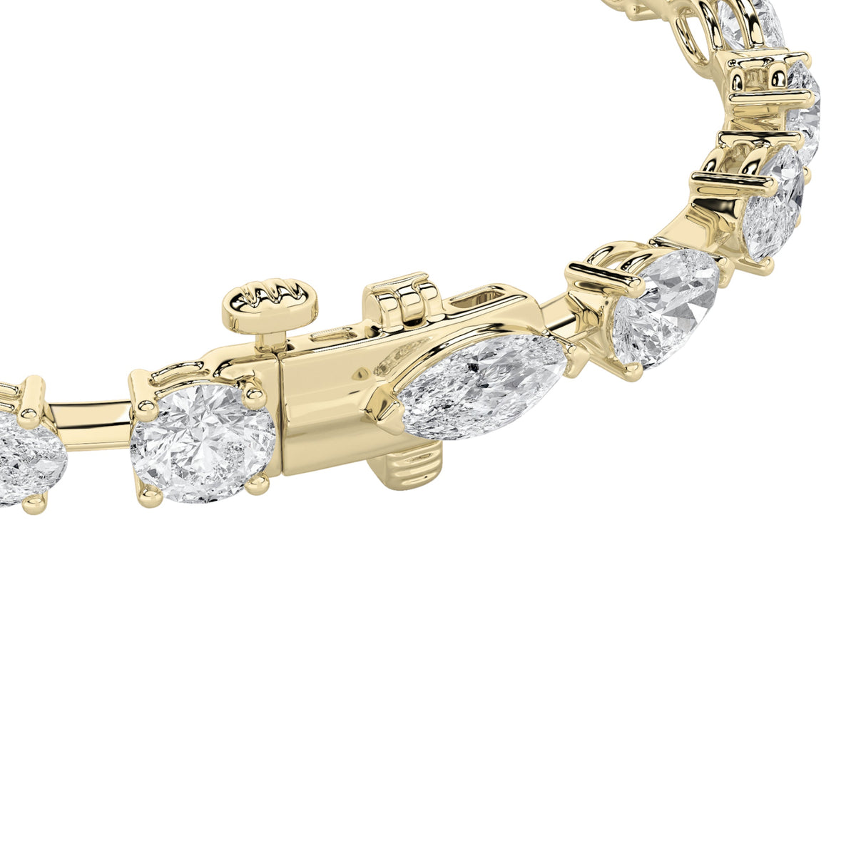 12CTW Mix Lab-Grown Diamond Prong East West Bracelet 20 Stones