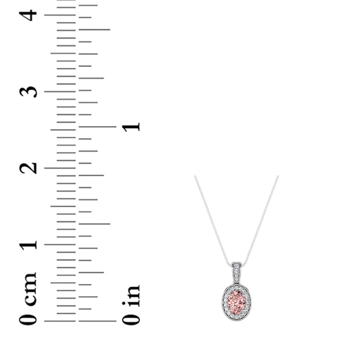 1.3CTW Oval Lab-Grown Diamond Prong Halo Pendant 41 Stones