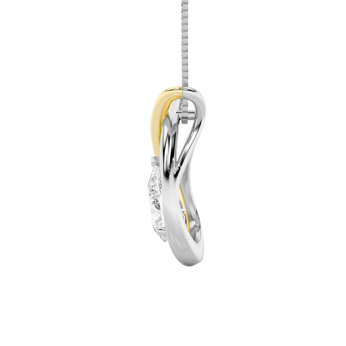 1.5CTW Pear Lab-Grown Diamond Prong Fancy Pendant 1 Stone