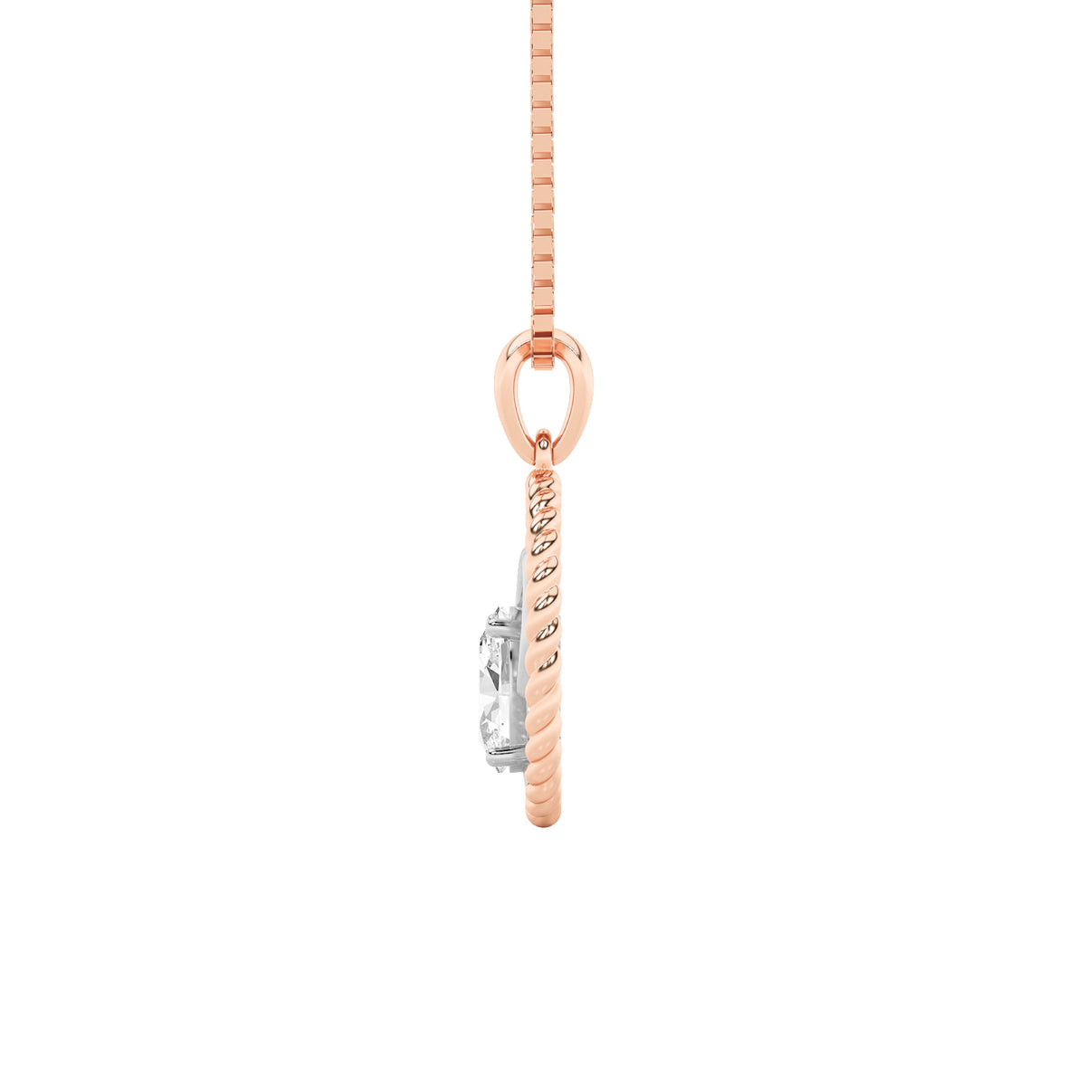 1CTW Oval Lab-Grown Diamond Prong Zodiac Pendant 1 Stone