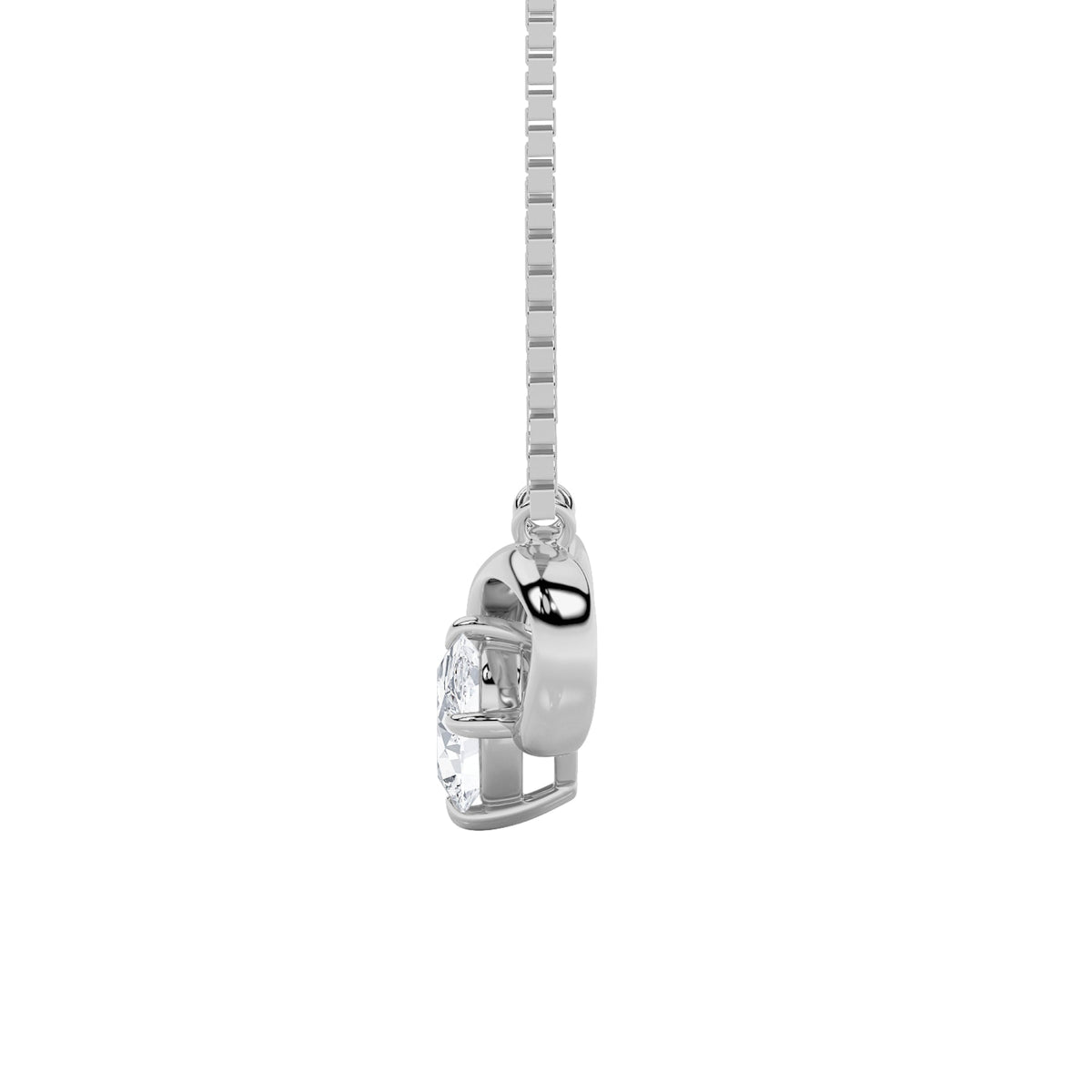 0.5CTW Oval Lab-Grown Diamond Prong Necklace