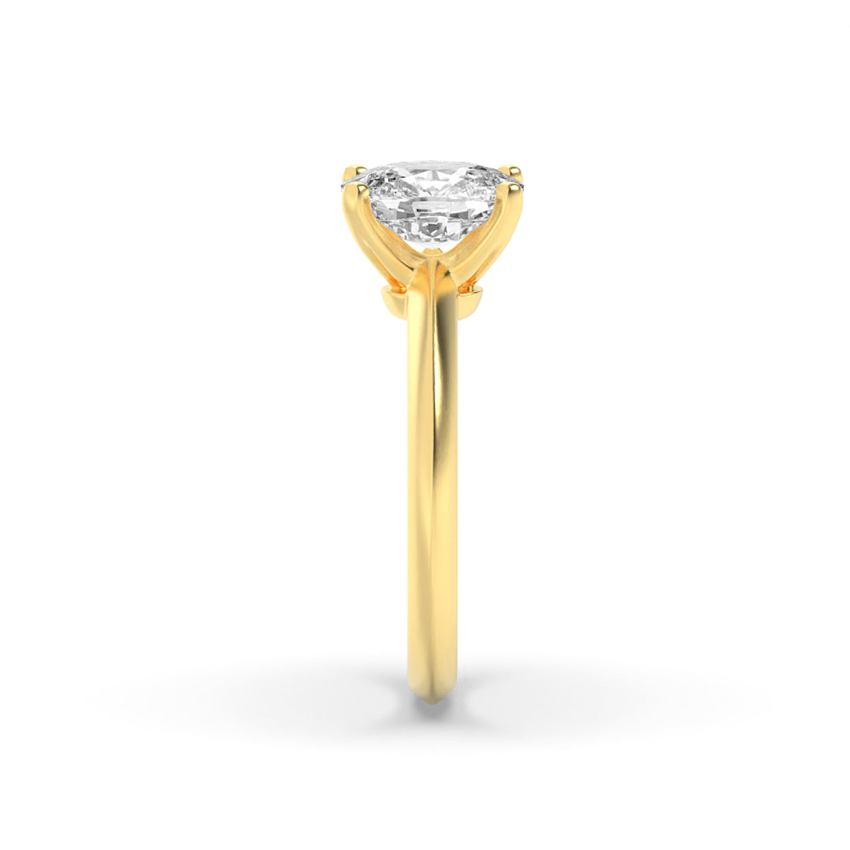 2.5CTW Elongated Cushion Lab-Grown Diamond Prong Knife Edge Shank Solitaire Engagement Ring 1 Stone