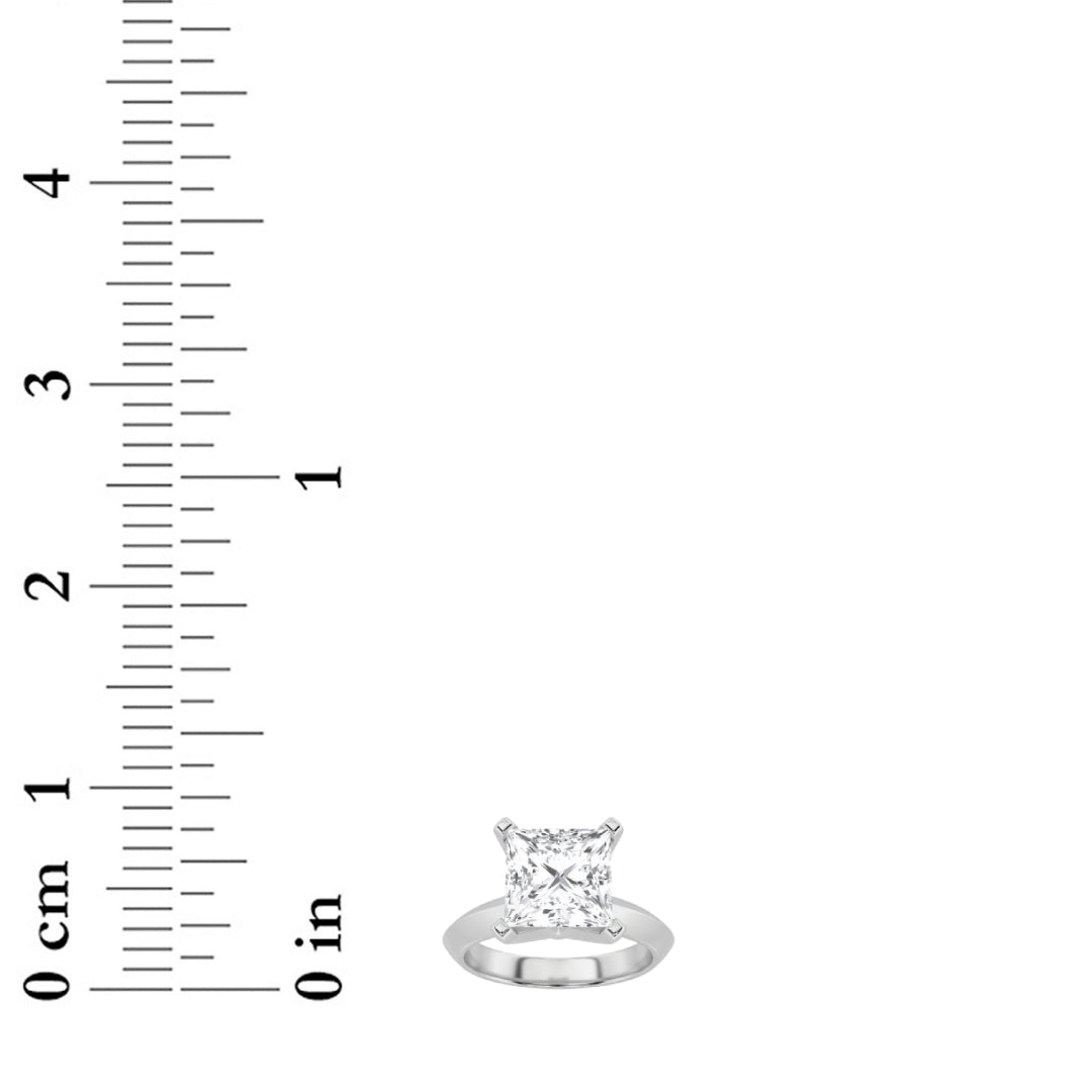 2CTW Princess Lab-Grown Diamond Prong Knife Edge Shank Solitaire Engagement Ring 1 Stone