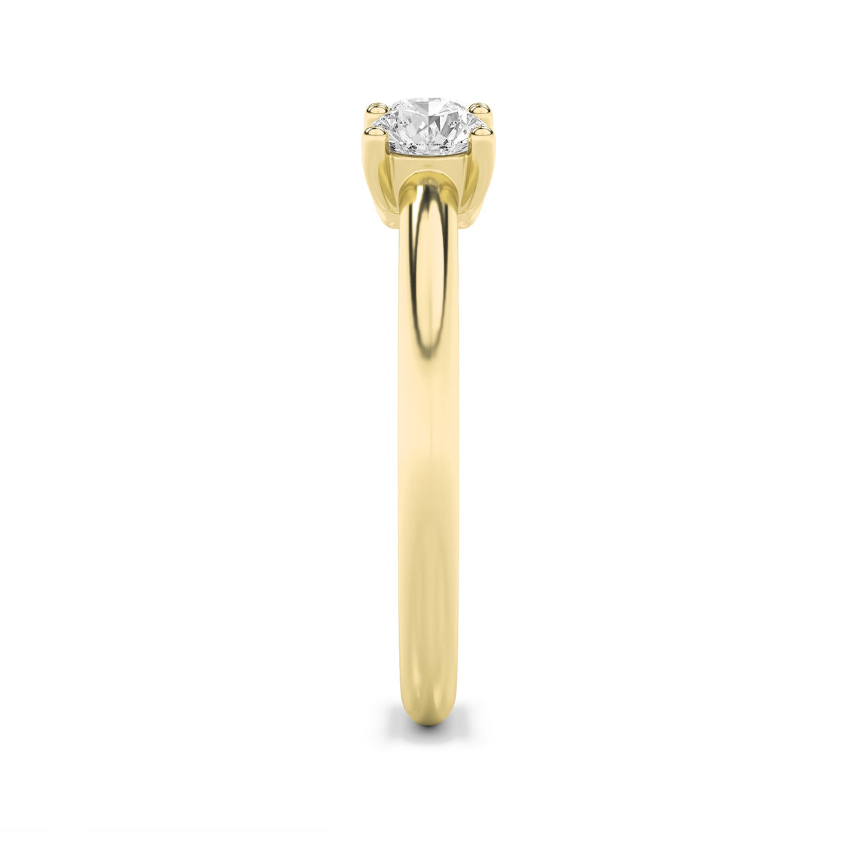 1CTW Round Lab-Grown Diamond Prong Three Stone Band Ring 3 Stones
