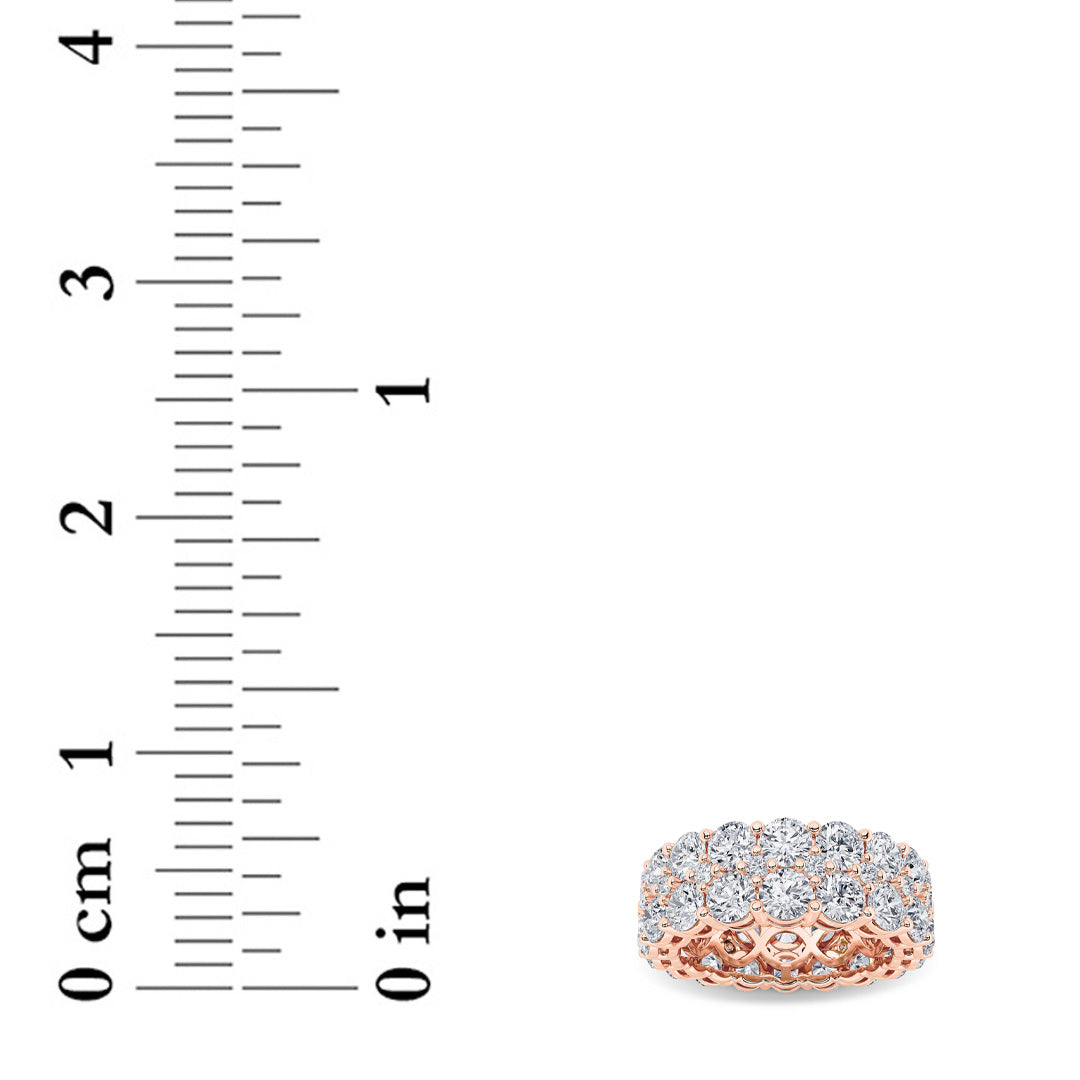 8CTW Round Lab-Grown Diamond Prong Eternity Band Ring 54 Stones