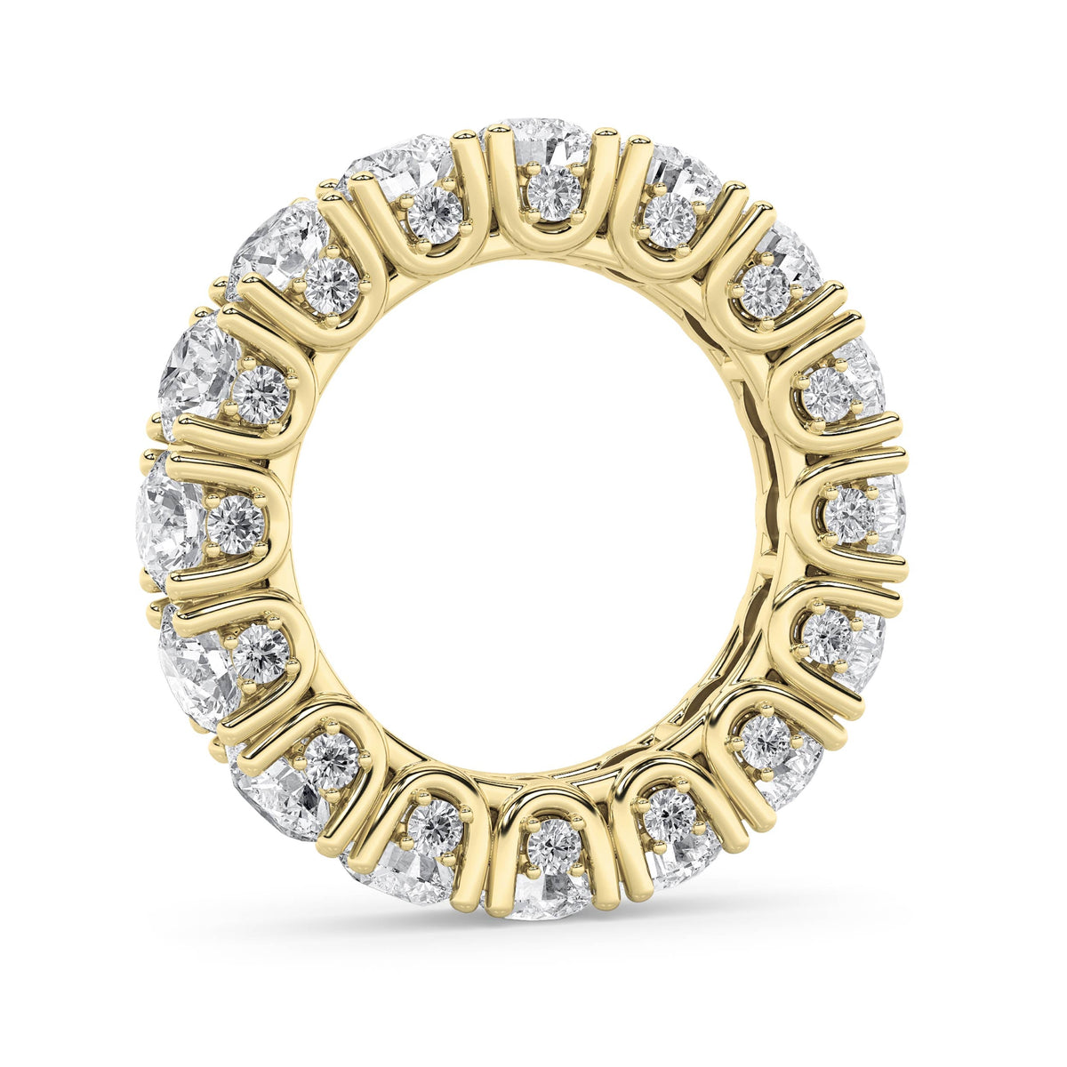 7CTW Round Lab-Grown Diamond Prong Eternity Band Ring 48 Stones
