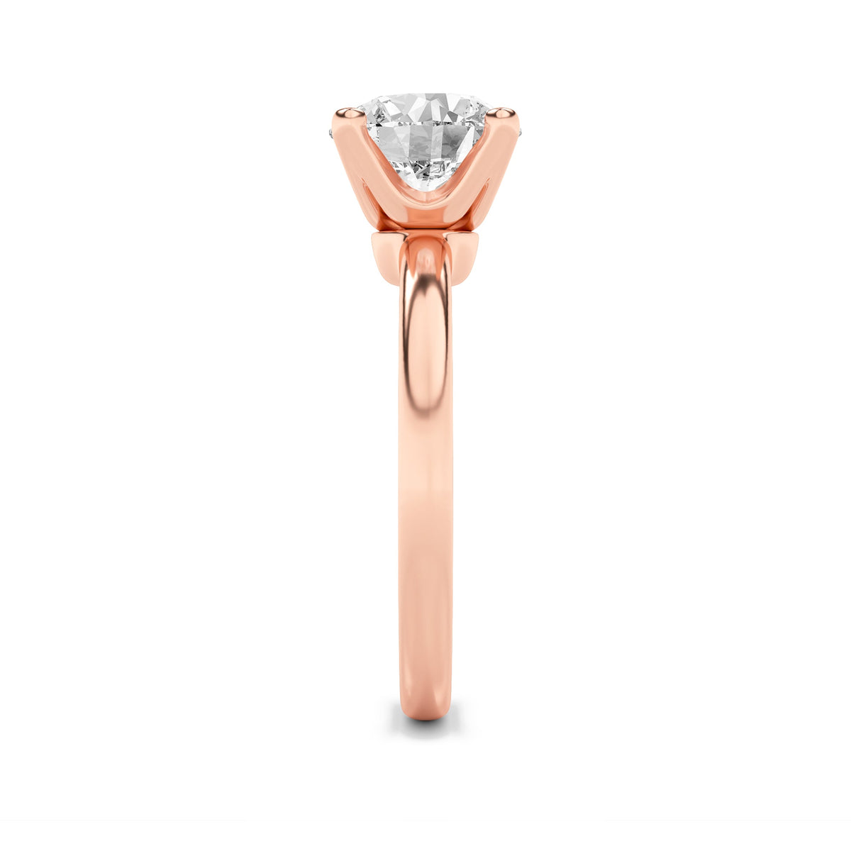 2CTW Round Lab-Grown Diamond Prong Classic Solitaire Engagement Ring 1 Stone F Color
