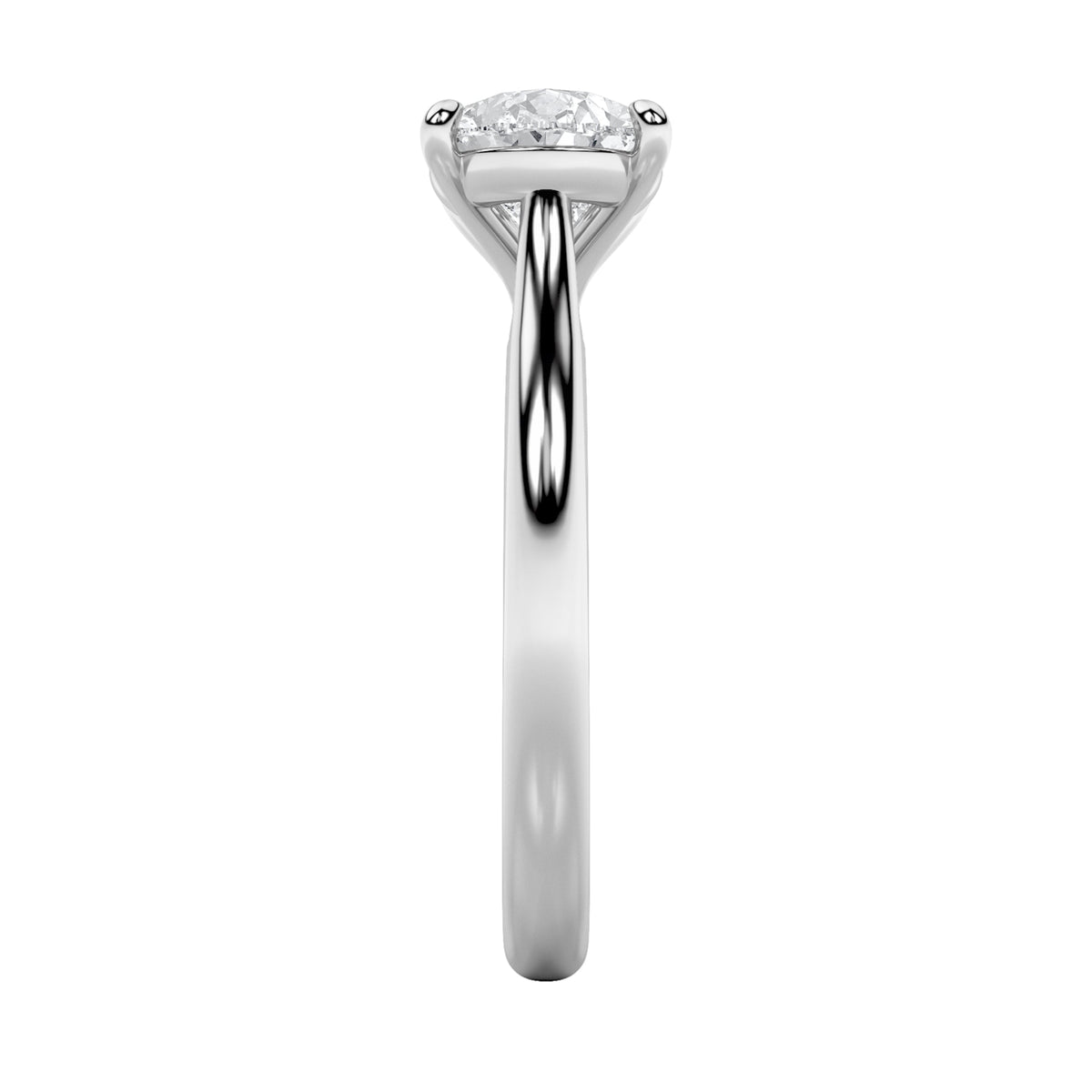 2CTW Pear Lab-Grown Diamond Prong East West Accented Ring 1 Stone