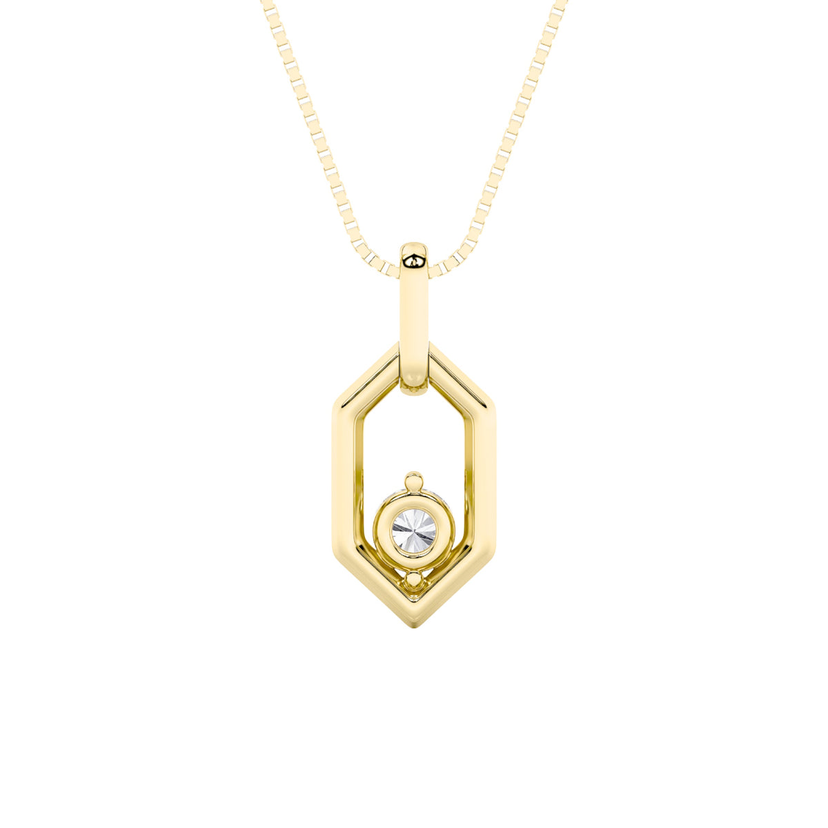 0.25CTW Round Lab-Grown Diamond Prong Fancy Pendant 1 Stone