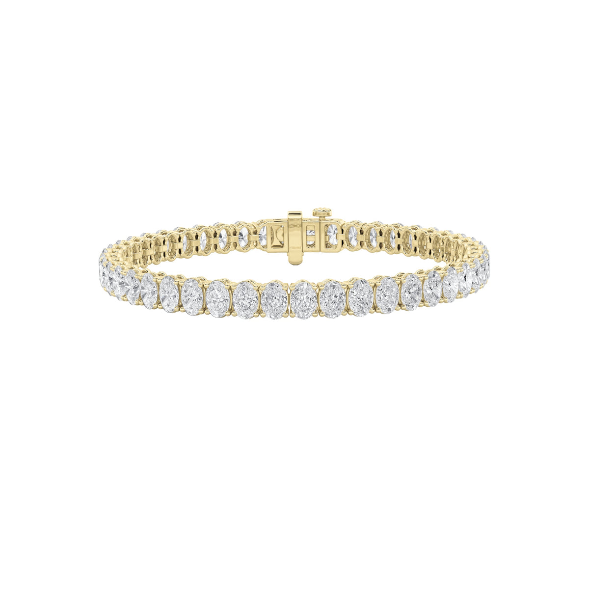 8.25CTW Oval Lab-Grown Diamond Prong North South Bracelet 55 Stones