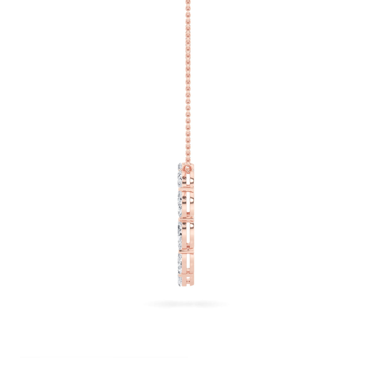 2.25CTW Marquise Lab-Grown Diamond Prong Circle Necklace 11 Stones