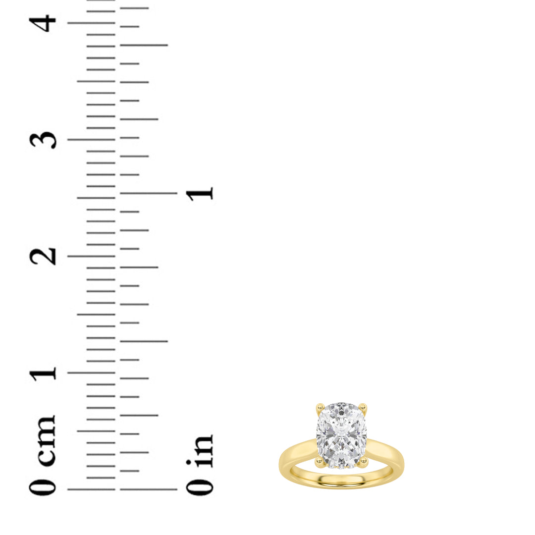 1CTW Elongated Cushion Lab-Grown Diamond Prong Hidden Halo Cathedral Shank Engagement Ring 11 Stones