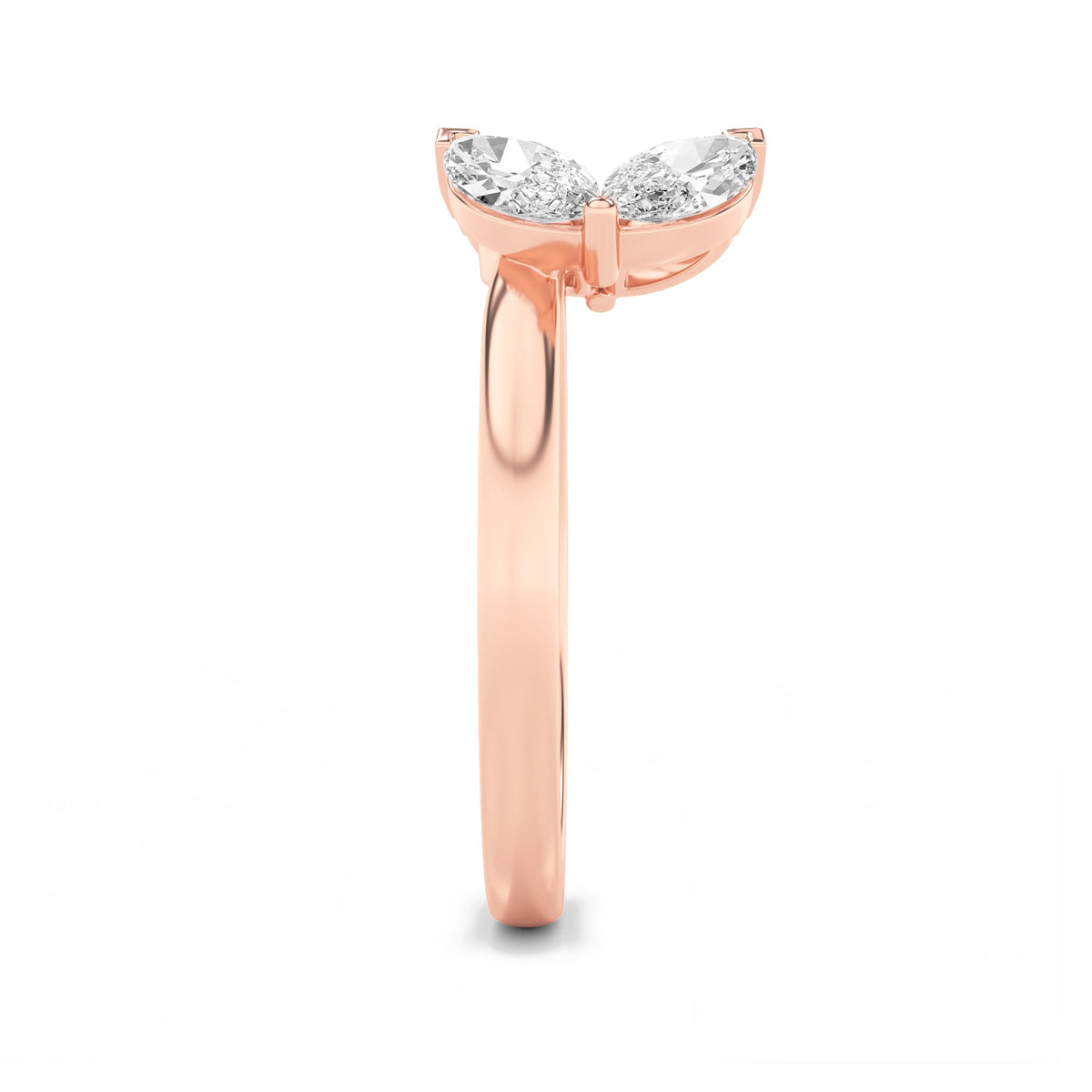 1CTW Marquise Lab-Grown Diamond Prong Wrap Ring 4 Stones