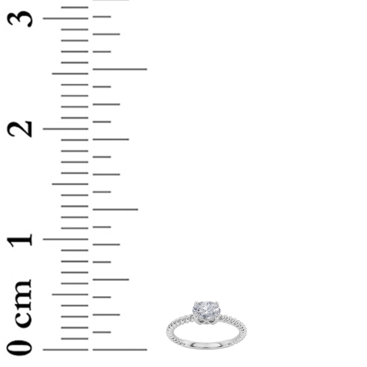 0.5CTW Oval Lab-Grown Diamond Prong Petite Solitaire Engagement Ring 1 Stone 1.6mm Band