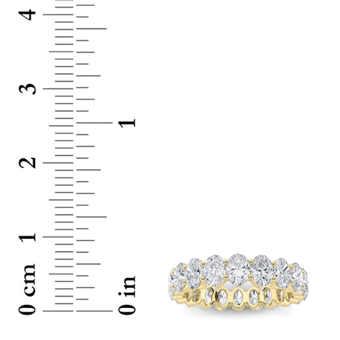 4CTW Oval Lab-Grown Diamond Split Prong Eternity Ring