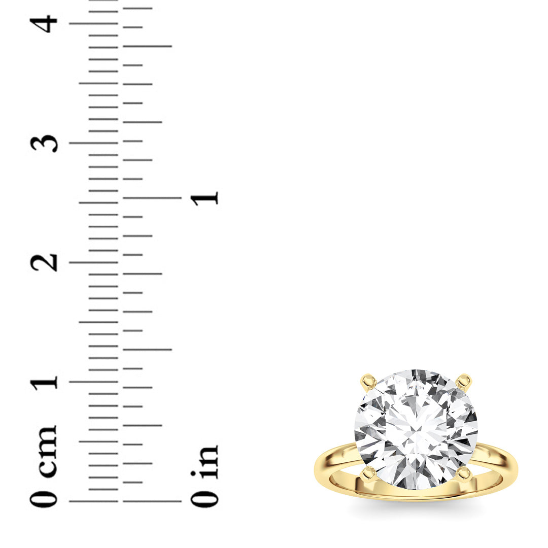 5CTW Round Lab-Grown Diamond Classic Solitaire Ring