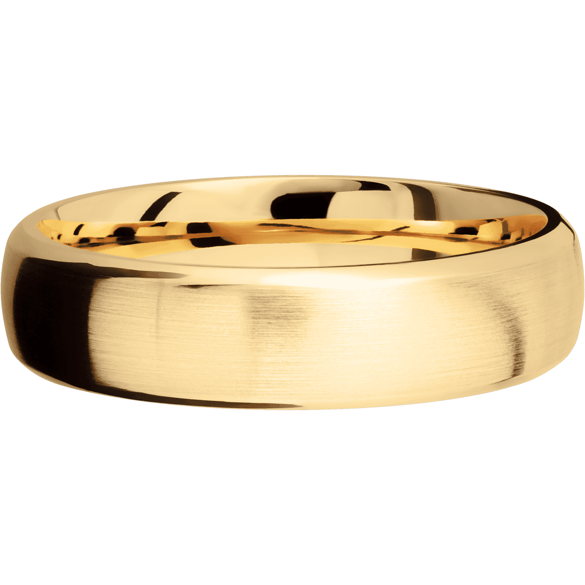 14K Yellow Gold + Satin , Polish Finish