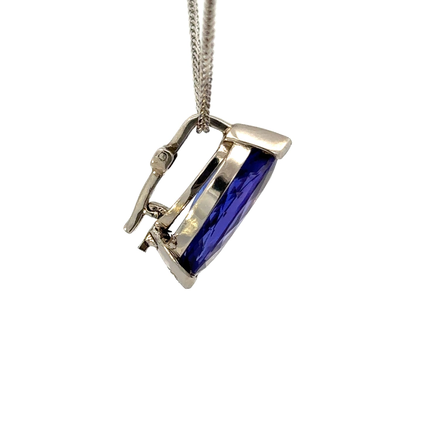 Marquise Tanzanite Pendant in Platinum
