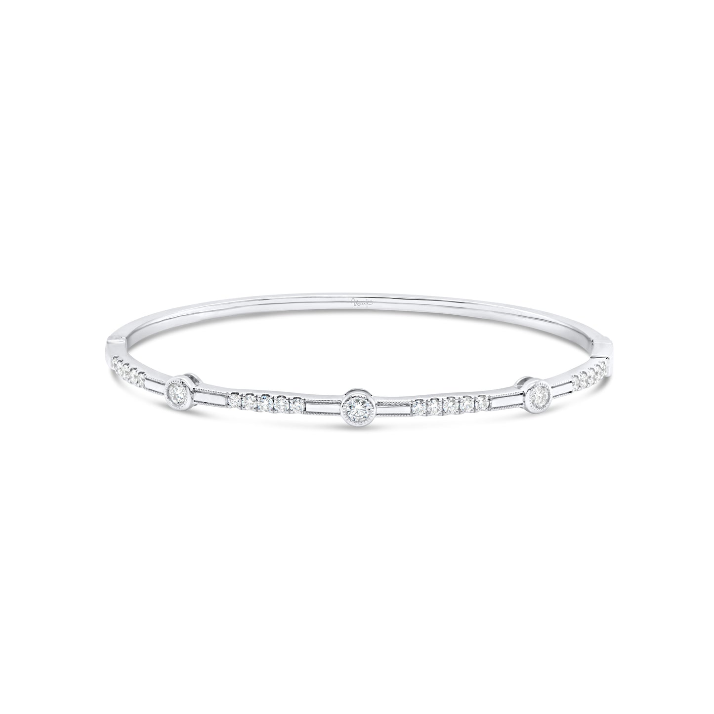 Uneek Bangle 18K White Gold BG6080W