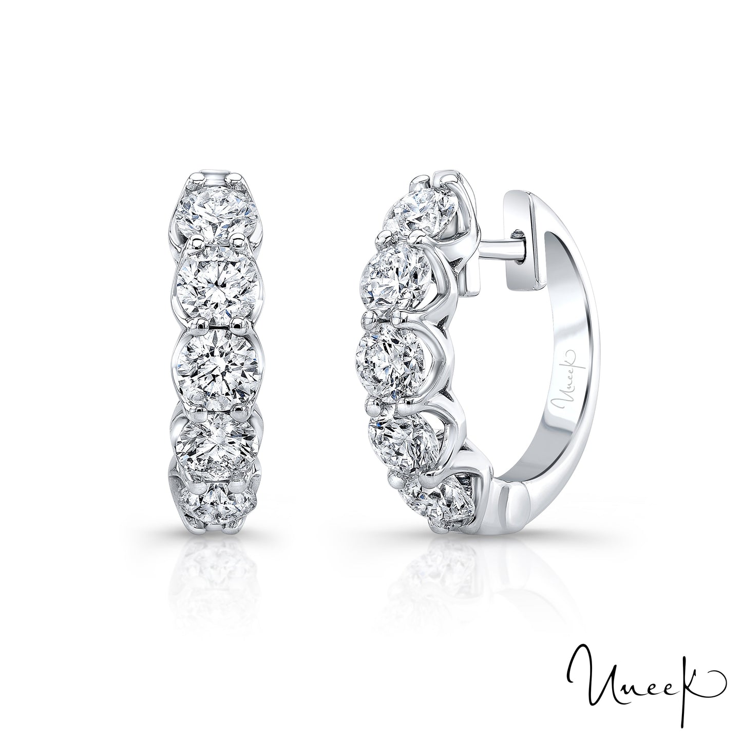 Uneek Earring 18K White Gold E210606RDU-3CT