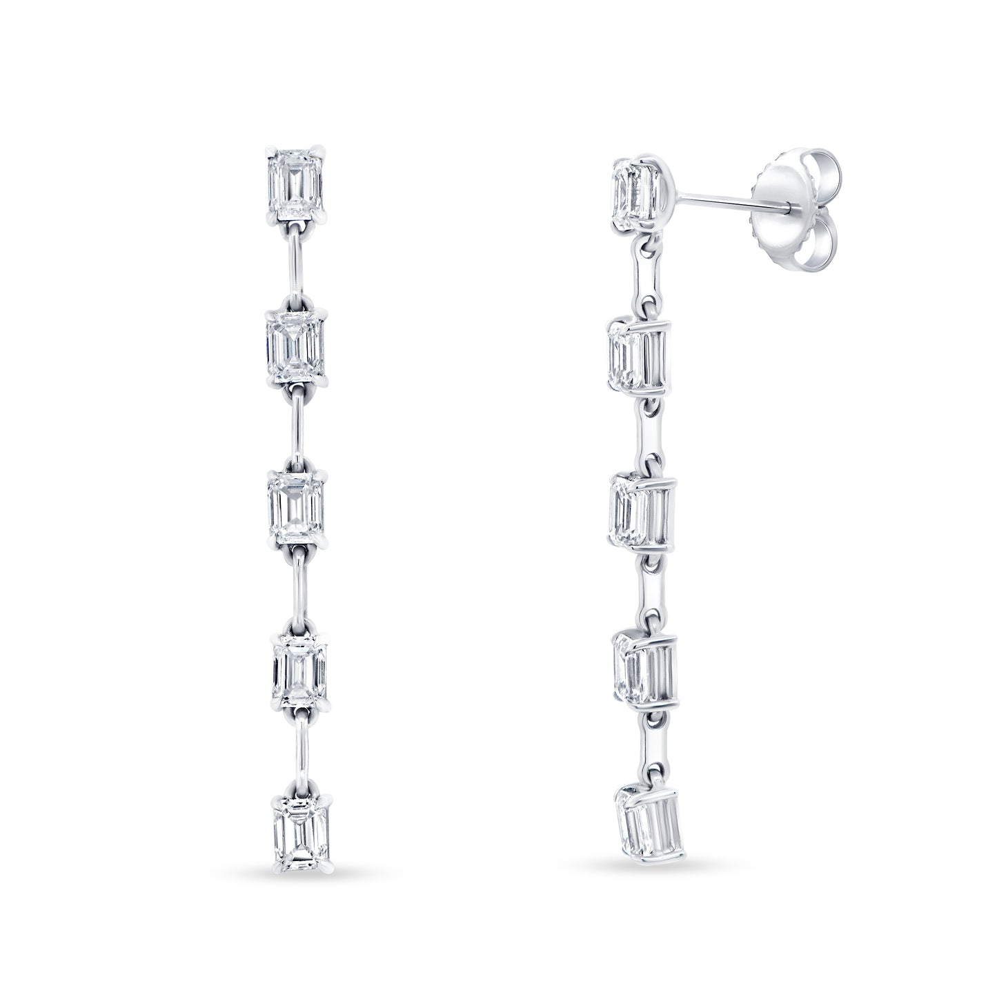 Uneek Earring 18K White Gold Emerald ER3015U