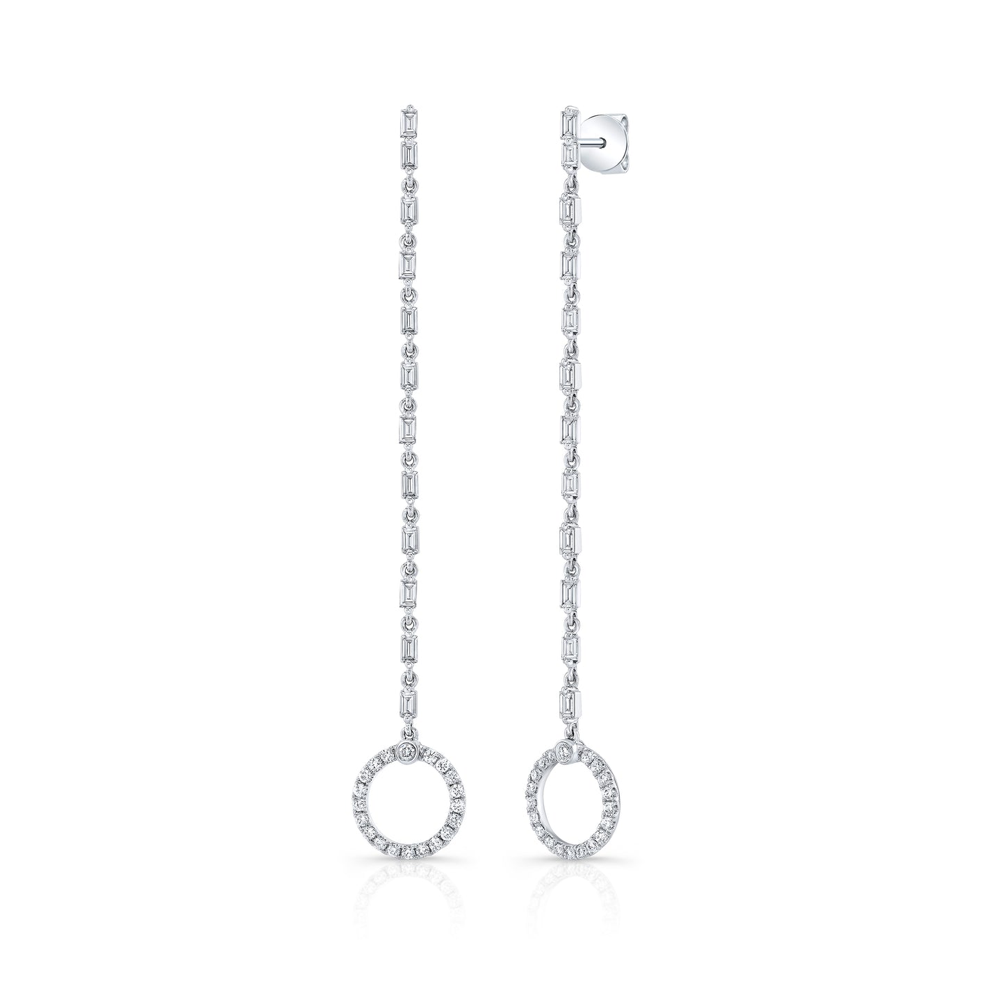 Uneek Earring 18K White Gold Baguette ER4145DC