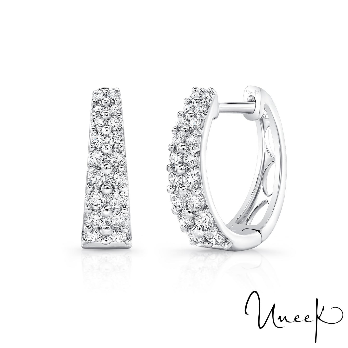 Uneek 2-Row Earring 14K White Gold ER79330WG