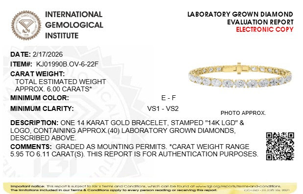 6CTW Oval Lab-Grown Diamond Prong East West Bracelet 40 Stones