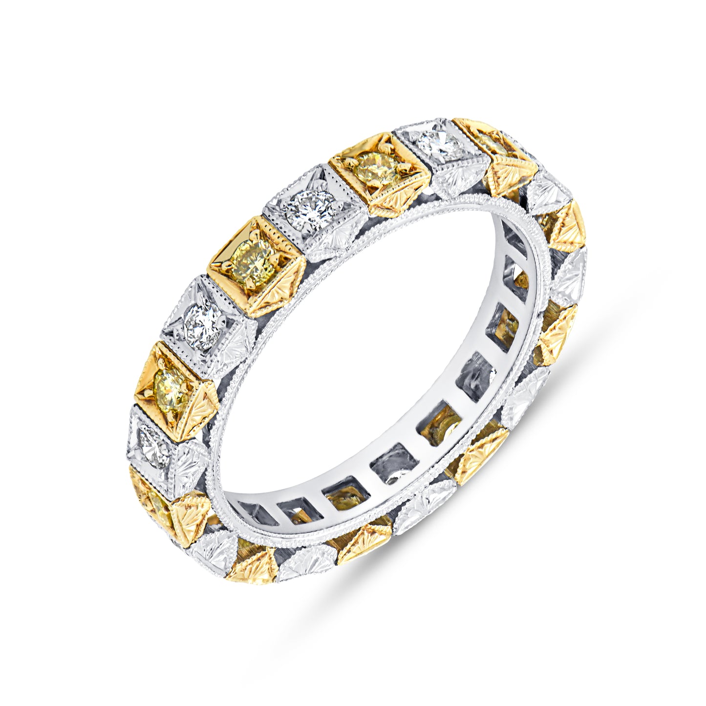 Image for Uneek Eternity Ring Platinum, 18K Yellow Gold LVB044