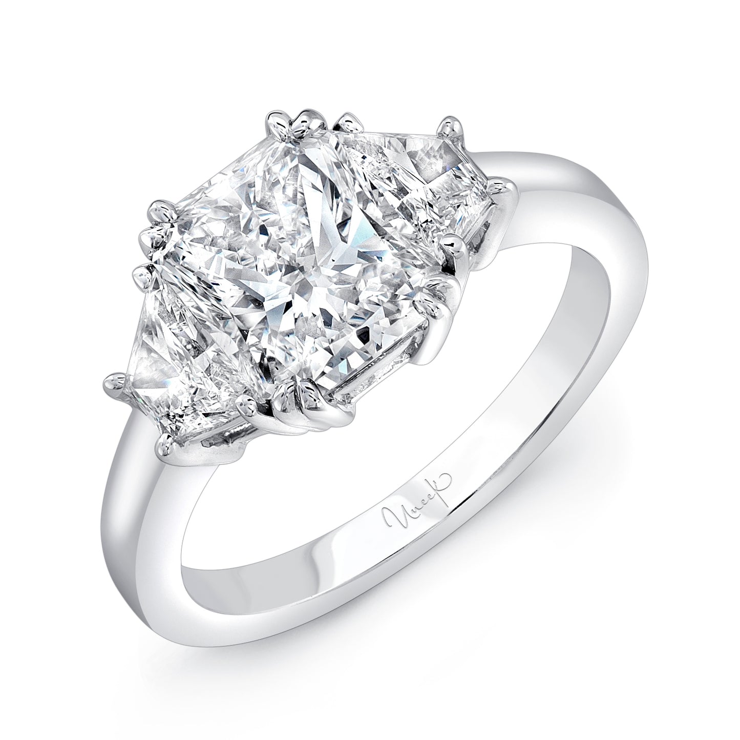 Uneek Engagement Ring Platinum Radiant LVS861