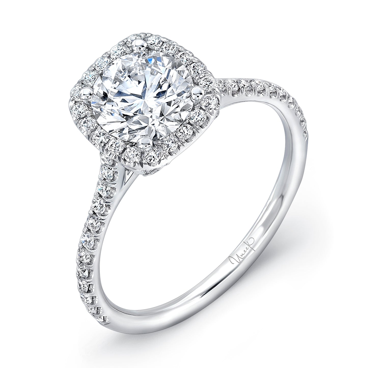 Uneek Engagement Ring 18K White Gold LVS901