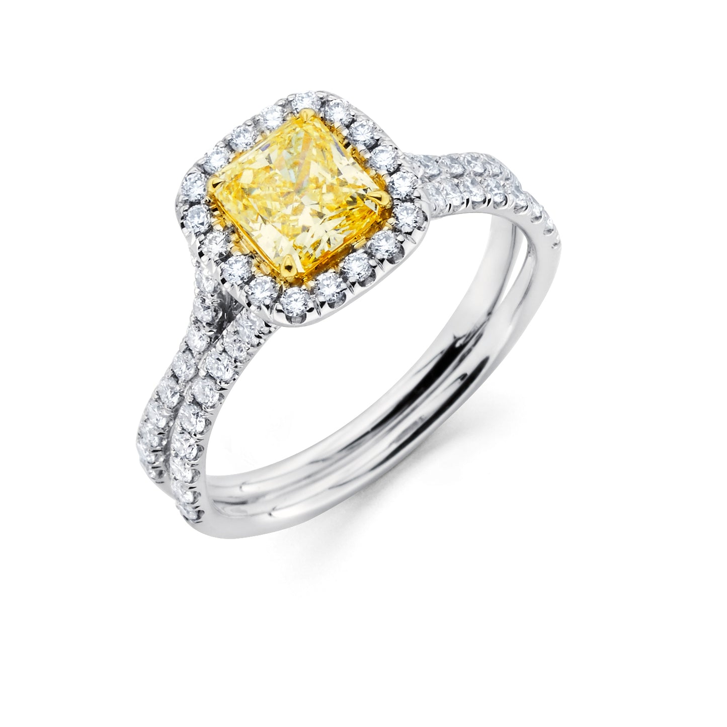Uneek Engagement Ring Platinum Radiant LVS913
