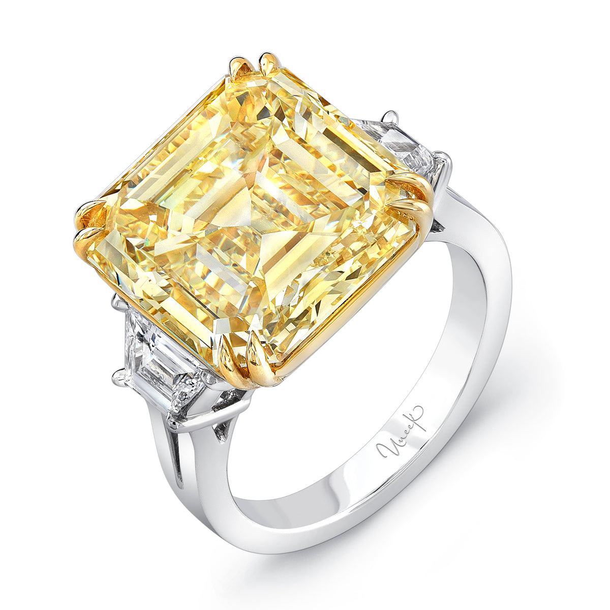 Uneek Engagement Ring Platinum Asscher LVS947