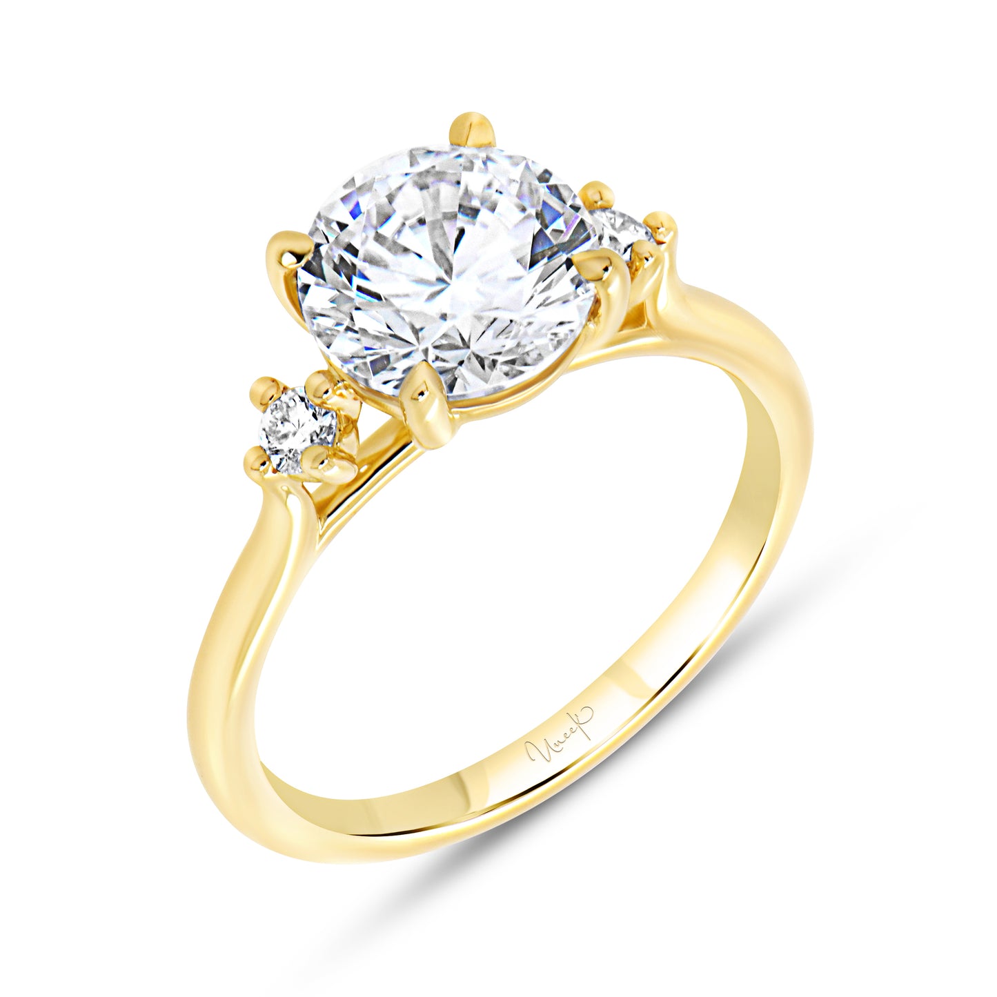 Uneek Engagement Ring 18K Yellow Gold R1196Y