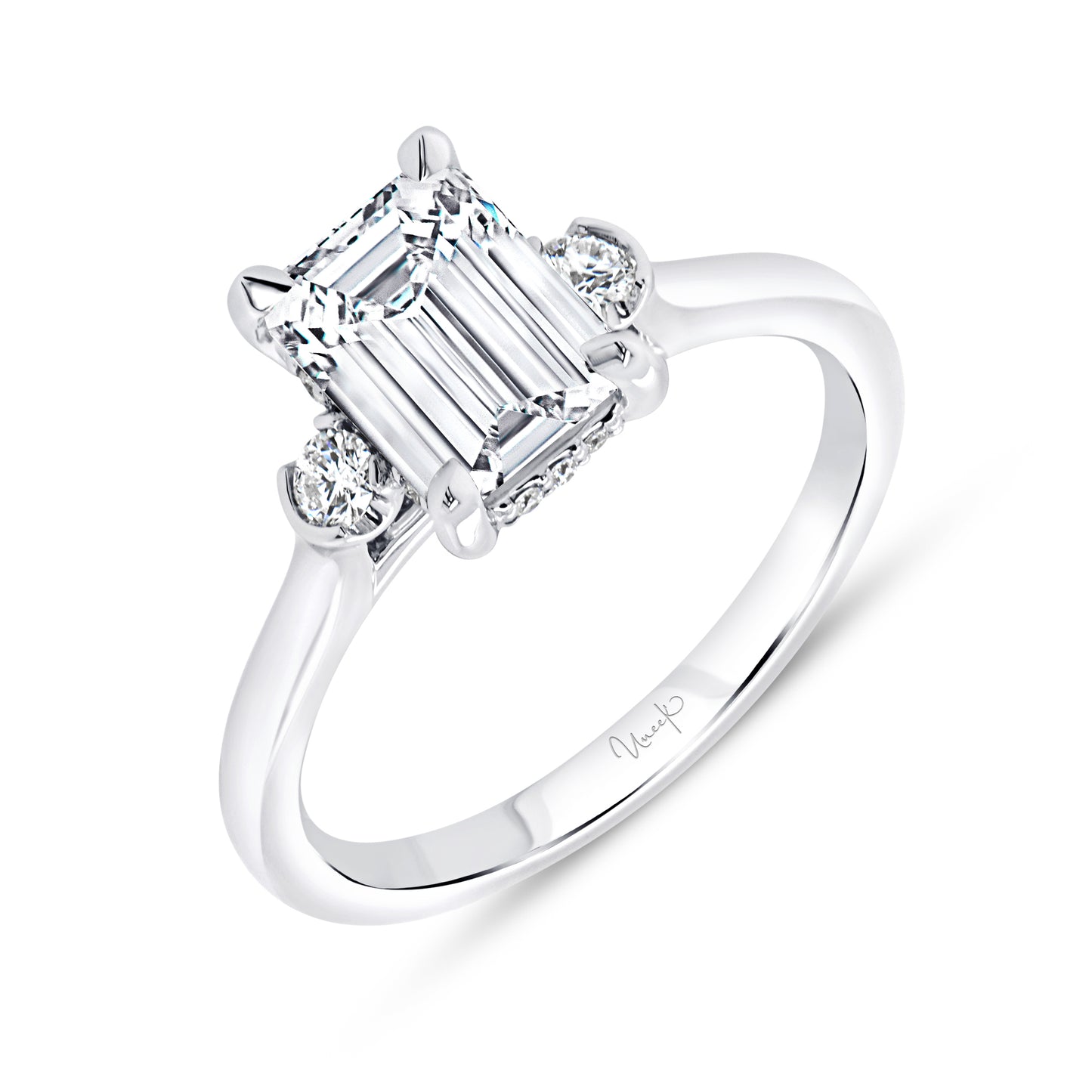 Uneek Engagement Ring 18K White Gold R1197EC