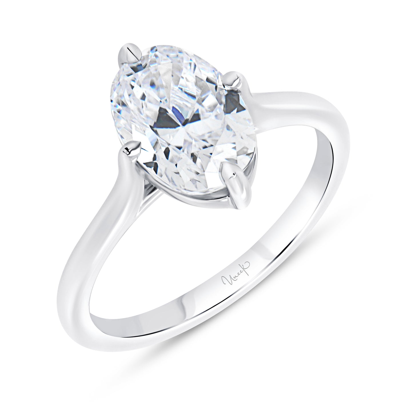 Uneek Engagement Ring 18K White Gold R1209OV