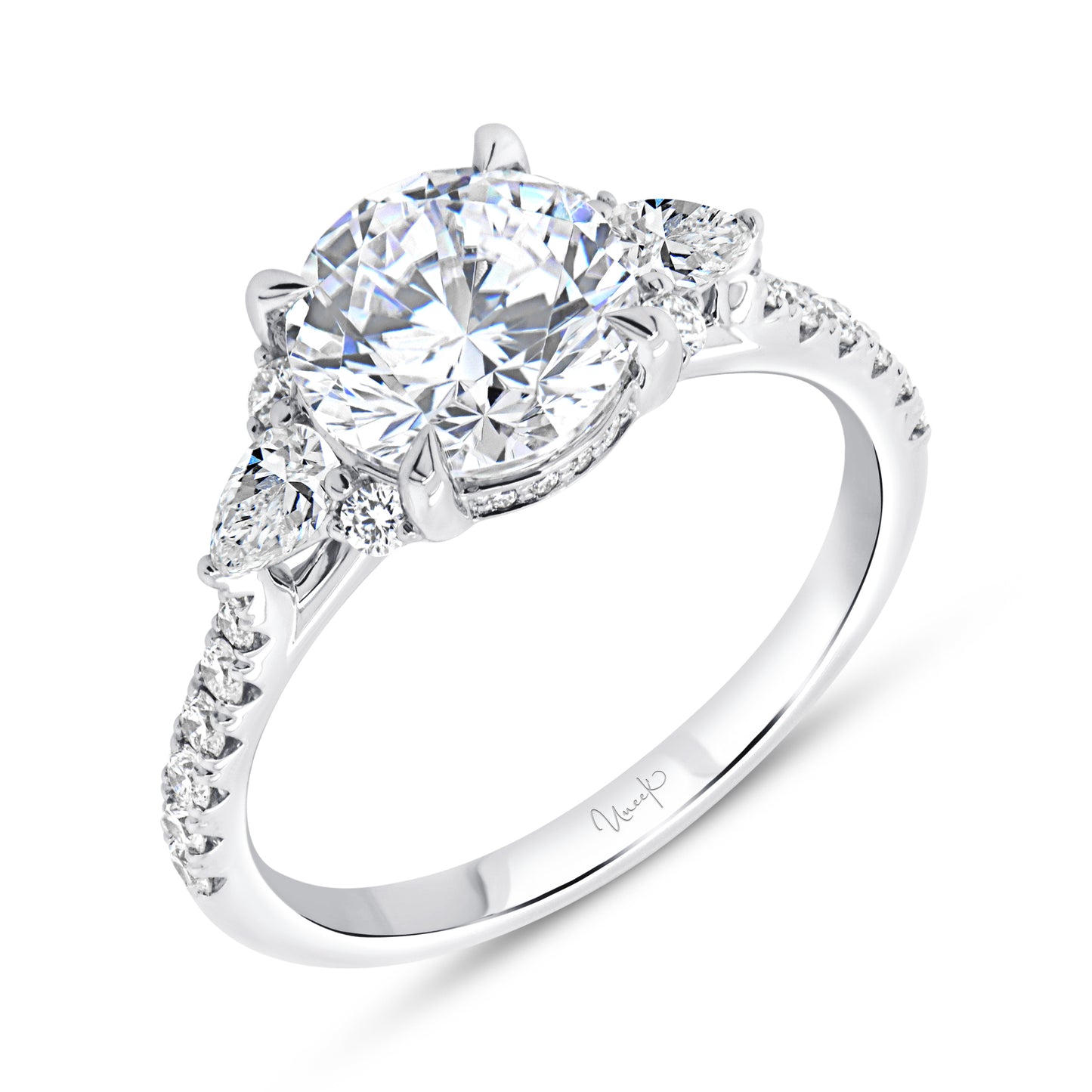 Uneek Engagement Ring 18K White Gold R1292