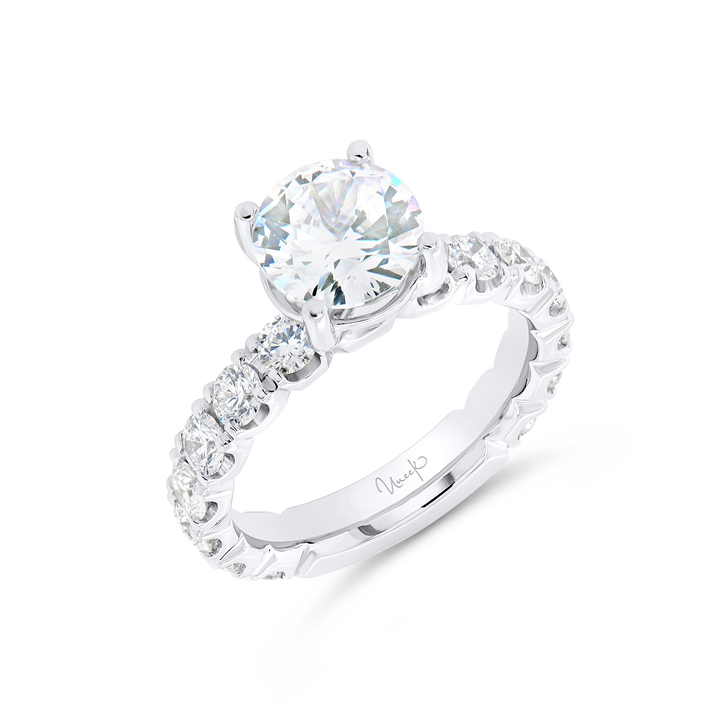 Uneek Engagement Ring 18K White Gold R2174RD