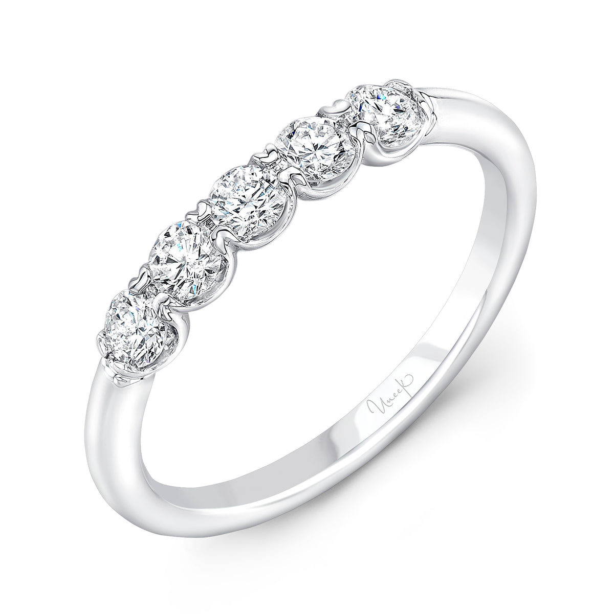 Uneek Wedding Band Ring 14K White Gold RB006U