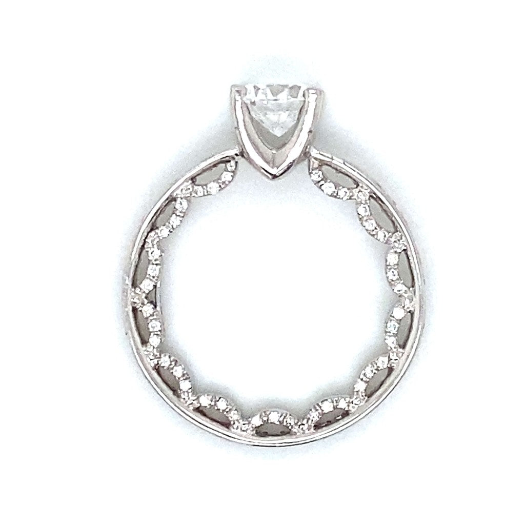 Verragio Pave Engagement Ring in 18K White Gold