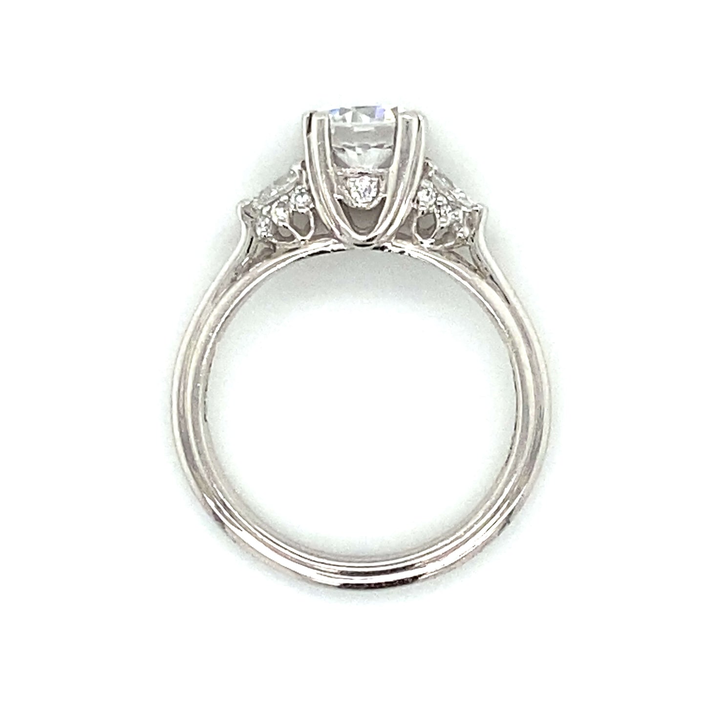 Tacori Three Stone Pear Shaped Engagement Ring in Platinum