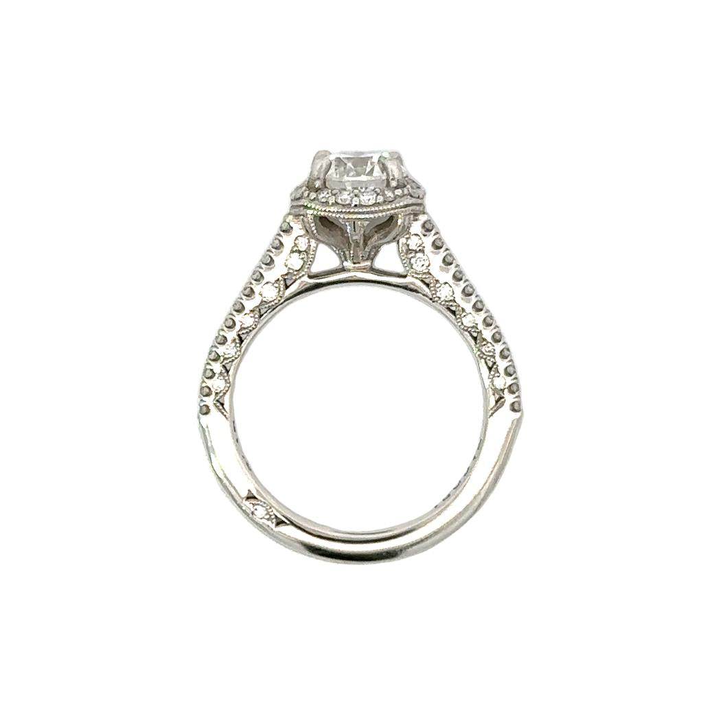 Tacori Halo Design In Platinum