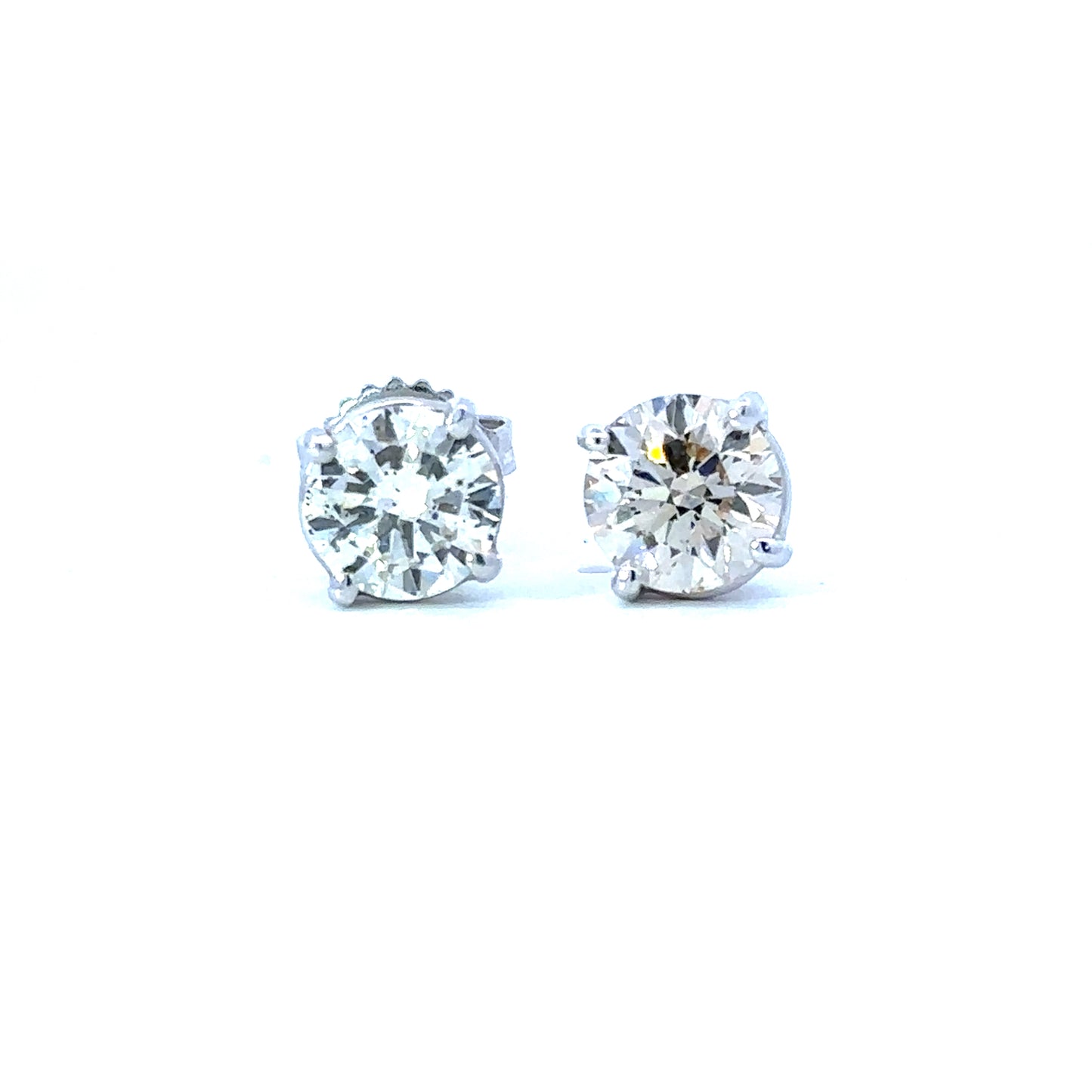 ROUND DIAMOND STUD EARRINGS (2.22 ct. tw.)IN 14K WHITE GOLD